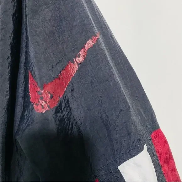 Vintage Nike Mens Dark Red Black And White Windbreaker Jacket XXL - Picture 3 of 9